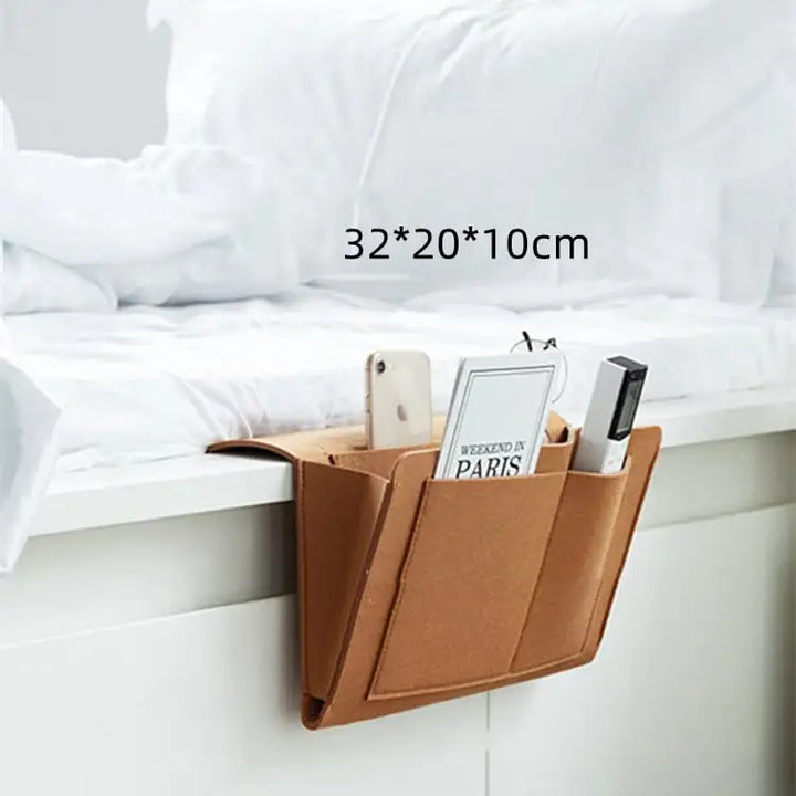 Bedside Storage Organizer with Pocket