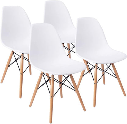 Pre-Assembled Mid Century Modern Style Dining Chairs (Set of 4)