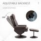 Upholstery Recliner Chair with Wrapped Base and Matching Ottoman Footrest Lockable 360° swivel