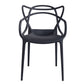 Entangled Modern Molded Plastic Kitchen and Dining Room Arm Chair | Set of 4